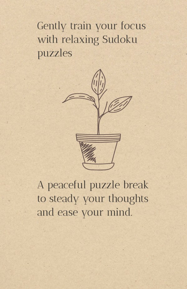 Calm Sudoku Puzzle Book — Back Cover